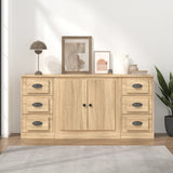 vidaXL Buffets 3 pcs Chêne sonoma Bois d'ingénierie