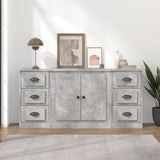 vidaXL Buffets 3 pcs Chêne sonoma Bois d'ingénierie
