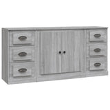 vidaXL Buffets 3 pcs Chêne sonoma Bois d'ingénierie