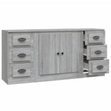 vidaXL Buffets 3 pcs Chêne sonoma Bois d'ingénierie