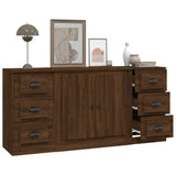 vidaXL Buffets 3 pcs Chêne sonoma Bois d'ingénierie