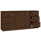 vidaXL Buffets 3 pcs Chêne sonoma Bois d'ingénierie