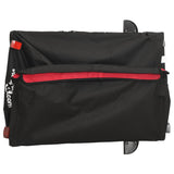 vidaXL Remorque de vélo noir et rouge 45 kg fer