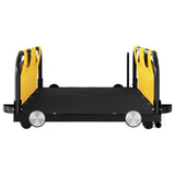 vidaXL Remorque de vélo jaune tissu oxford et fer