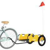 vidaXL Remorque de vélo jaune tissu oxford et fer