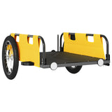 vidaXL Remorque de vélo jaune tissu oxford et fer
