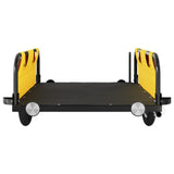 vidaXL Remorque de vélo jaune tissu oxford et fer