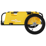 vidaXL Remorque de vélo jaune tissu oxford et fer