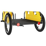 vidaXL Remorque de vélo jaune tissu oxford et fer