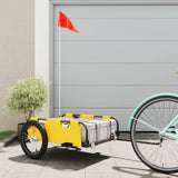 vidaXL Remorque de vélo jaune tissu oxford et fer