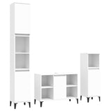 vidaXL Ensemble de meubles salle de bain 3 pcs noir bois d'ingénierie