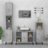 vidaXL Ensemble de meubles salle de bain 3 pcs noir bois d'ingénierie