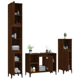 vidaXL Ensemble de meubles salle de bain 3 pcs noir bois d'ingénierie