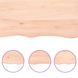 vidaXL Dessus de table 120x40x(2-4) cm bois de chêne massif non traité