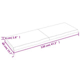 vidaXL Dessus de table 120x40x(2-4) cm bois de chêne massif non traité