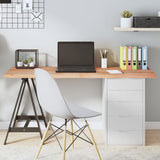 vidaXL Dessus de table marron clair bois chêne massif traité