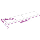 vidaXL Dessus de table marron clair bois chêne massif traité