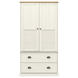vidaXL Garde-robe VIGO blanc 90x55x176 cm bois massif de pin