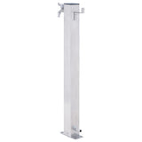 vidaXL Colonne à eau de jardin 100 cm acier inoxydable carré