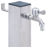 vidaXL Colonne à eau de jardin 100 cm acier inoxydable carré