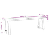 vidaXL Ensemble à manger 3 pcs avec bord vivant bois massif d'acacia