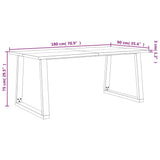 vidaXL Ensemble à manger 3 pcs avec bord vivant bois massif d'acacia