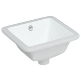 vidaXL Évier salle de bain blanc 30,5x27x14 cm rectangulaire céramique