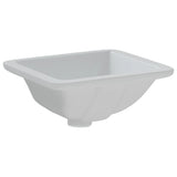 vidaXL Évier salle de bain blanc 30,5x27x14 cm rectangulaire céramique