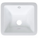 vidaXL Évier salle de bain blanc 30,5x27x14 cm rectangulaire céramique