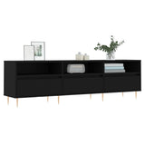 vidaXL Meuble TV noir 150x30x44,5 cm bois d'ingénierie