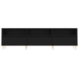 vidaXL Meuble TV noir 150x30x44,5 cm bois d'ingénierie