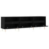vidaXL Meuble TV noir 150x30x44,5 cm bois d'ingénierie