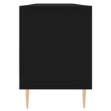 vidaXL Meuble TV noir 150x30x44,5 cm bois d'ingénierie