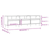 vidaXL Meuble TV noir 150x30x44,5 cm bois d'ingénierie