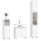 vidaXL Ensemble d'armoires salle de bain 3 pcs blanc bois d'ingénierie
