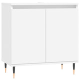 vidaXL Ensemble d'armoires salle de bain 3 pcs blanc bois d'ingénierie
