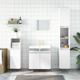 vidaXL Ensemble d'armoires salle de bain 3 pcs blanc bois d'ingénierie