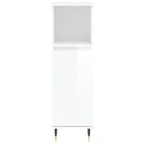vidaXL Ensemble d'armoires de salle de bain 3 pcs blanc brillant