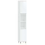 vidaXL Ensemble d'armoires de salle de bain 3 pcs blanc brillant