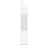 vidaXL Ensemble d'armoires de salle de bain 3 pcs blanc brillant