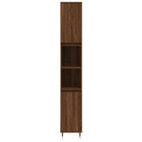vidaXL Ensemble d'armoires de salle de bain 3 pcs chêne marron