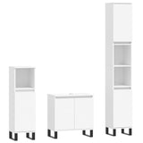 vidaXL Ensemble d'armoires salle de bain 3 pcs blanc bois d'ingénierie