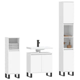 vidaXL Ensemble d'armoires salle de bain 3 pcs blanc bois d'ingénierie