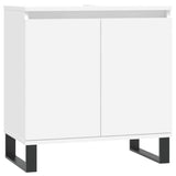 vidaXL Ensemble d'armoires salle de bain 3 pcs blanc bois d'ingénierie
