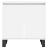 vidaXL Ensemble d'armoires salle de bain 3 pcs blanc bois d'ingénierie