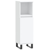 vidaXL Ensemble d'armoires salle de bain 3 pcs blanc bois d'ingénierie