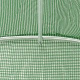vidaXL Serre avec cadre en acier vert 16 m² 8x2x2 m