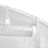 vidaXL Serre avec cadre en acier blanc 24 m² 6x4x2 m