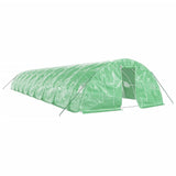 vidaXL Serre avec cadre en acier vert 90 m² 18x5x2,3 m