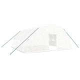 vidaXL Serre avec cadre en acier blanc 36 m² 6x6x2,85 m
